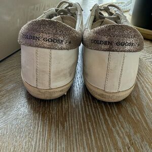 Golden Goose Women's Sneakers - White and Sparkling Silver